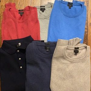 6 J Crew Men’s Sweaters